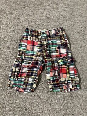 GAP Kid’s Multicolor Plaid Cargo Shorts